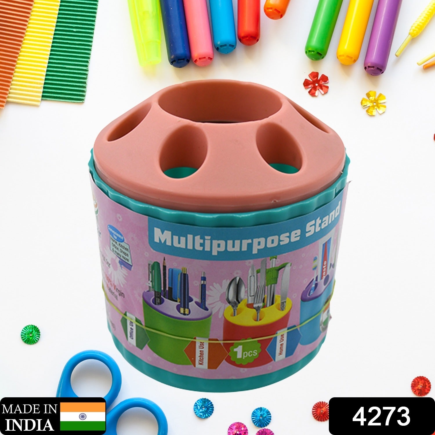 4273 Plastic Round Multi-Purpose Toothpaste Stationary Pen Pencil Holder, Mini Desk Office Desktop Stationery Organizer Bathroom Shelves for Adults Multifunctional (1 Pc) 4273 Plastic Round Multi-Purpose Toothpaste Stationary Pen Pencil Holder, Mini Desk Office Desktop Stationery Organizer Bathroom Shelves for Adults Multifunctional (1 Pc)